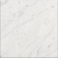Aria Carrara White marble tile 24x24, studio image showing a bright white base with soft gray veining and natural variation for timeless floors, spa bathrooms, and classic entryways.