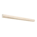 Aria Crema Marfil marble bullnose liner trim, studio image showing a rounded finished-edge profile in warm beige marble with gentle movement for borders and transitions.
