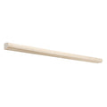 Aria Crema Marfil marble pencil liner trim, studio image showing a slim rounded profile in warm beige marble with gentle movement for edging and finishing details.