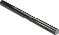 Aria Nero Marquina black marble pencil liner trim, studio image showing a slim rounded profile in deep black marble with high-contrast white veining for edging and finishing details.