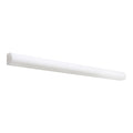 Aria Thassos White marble bullnose liner trim, studio image showing a rounded finished-edge profile in crisp bright white marble with minimal movement for borders and transitions.
