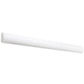 Aria Thassos White marble quarter round liner trim, studio image showing a clean bright-white rounded profile with minimal movement for corners and finishing transitions.