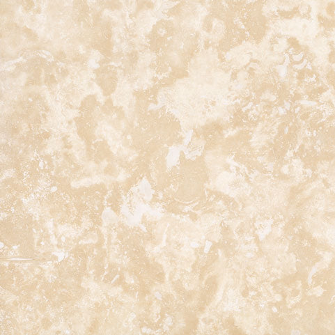 Forum Terra Ivory travertine tile 12x12 honed, studio image showing warm ivory-beige tone with natural pores and quiet variation for relaxed floors, shower walls, and timeless interiors.