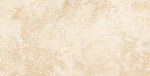 Forum Terra Ivory travertine subway tile 3x6 honed, studio image showing warm ivory-beige tone with natural pores and quiet variation for relaxed backsplashes, shower walls, and timeless accents.