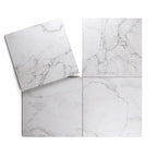 Marble-patterned tiles on a white background