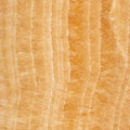 Opalus Honey onyx tile 4x4 polished, studio image showing warm honey-gold tones, layered banding, and natural translucency with one-of-a-kind variation.