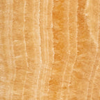 Opalus Honey onyx tile 4x4 polished, studio image showing warm honey-gold tones, layered banding, and natural translucency with one-of-a-kind variation.