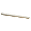 Opalus Vanilla onyx bullnose liner trim, studio image showing a rounded finished edge profile in creamy ivory onyx with natural translucency and subtle veining variation for borders and transitions.