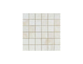 2x2 Square mosaic onyx tile with a grid pattern on a white background