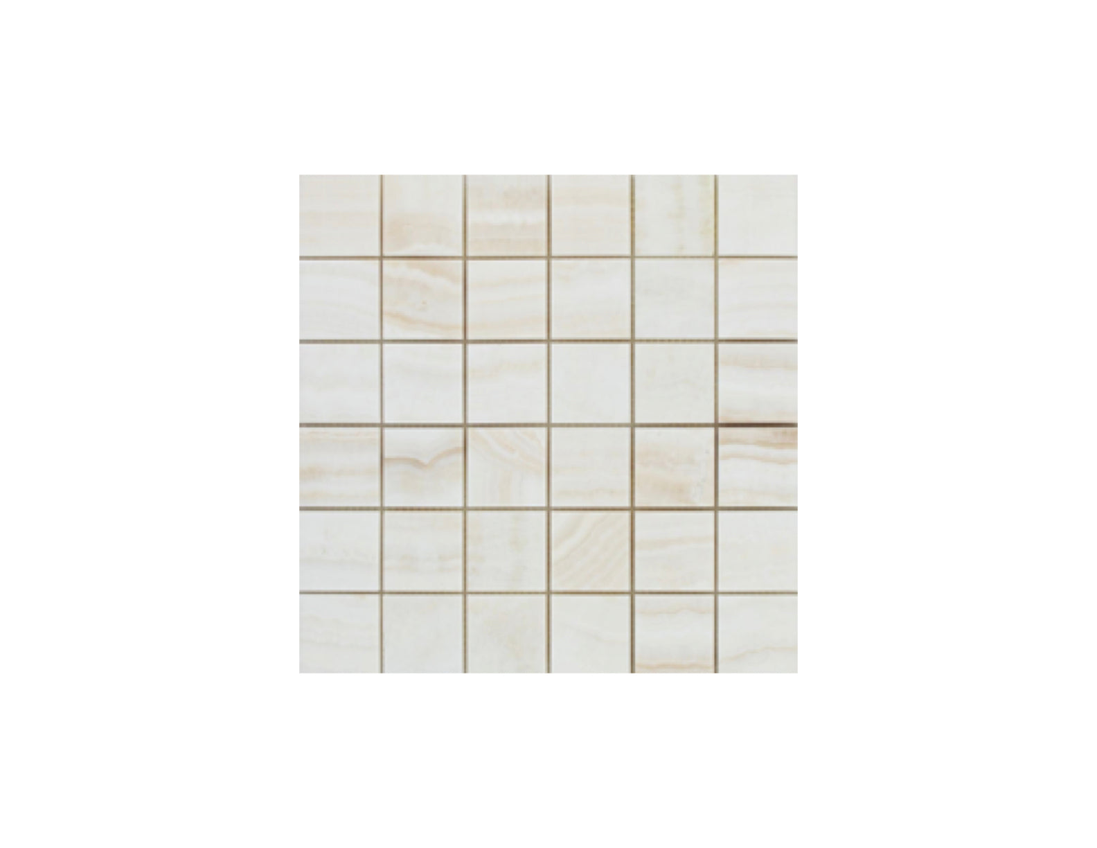 Square onyx tile with a grid pattern on a white background