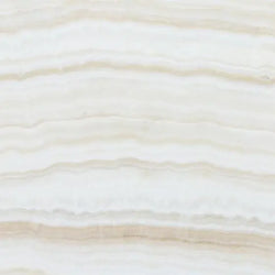 Opalus Vanilla onyx tile 18x18 vein-cut, studio image showing linear ivory banding, layered translucent depth, and natural veining variation from piece to piece.