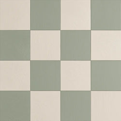 Sage and sand checkerboard porcelain tile pattern, 7x7, matte finish