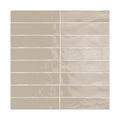 Terracraft Palette Bar 3x12 ceramic wall tile in Dune Beige with glossy glaze variation