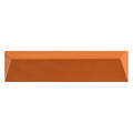Terracraft Tempo Arc 2x8 ceramic wall tile in Spice Ember, satin curved relief texture