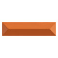 Terracraft Tempo Crest 2x8 ceramic wall tile in Spice Ember, satin sculpted texture