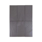Carbon Slate troweled plaster-look porcelain tile, 3.5 x 7 inch, variation across multiple faces

