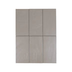 Graphite Shadow troweled plaster-look porcelain tile, 3.5 x 7 inch, variation across multiple faces