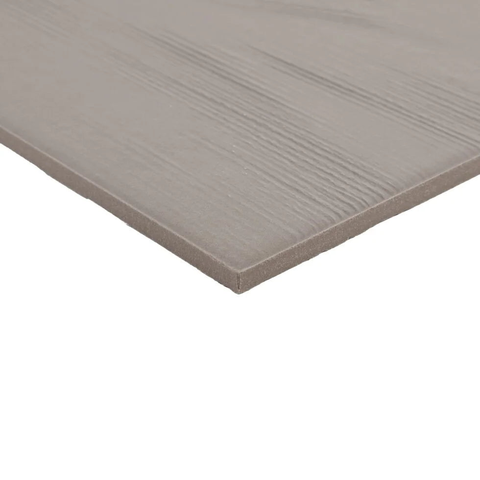 Graphite Shadow troweled plaster-look porcelain tile, 7 x 7 inch, angled edge and texture detail