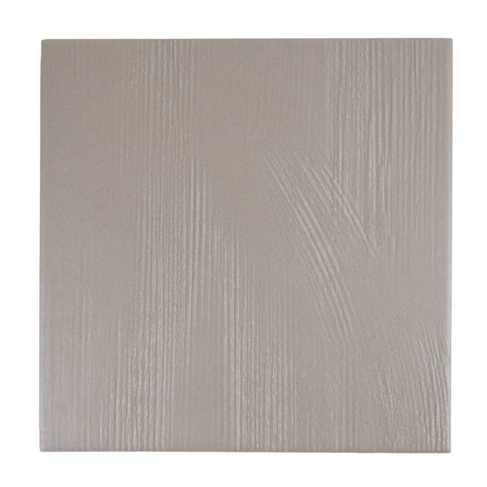 Graphite Shadow troweled plaster-look porcelain tile, 7 x 7 inch, straight-on view