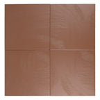 Kiln Amber troweled plaster-look porcelain tile, 7 x 7 inch, variation across multiple faces