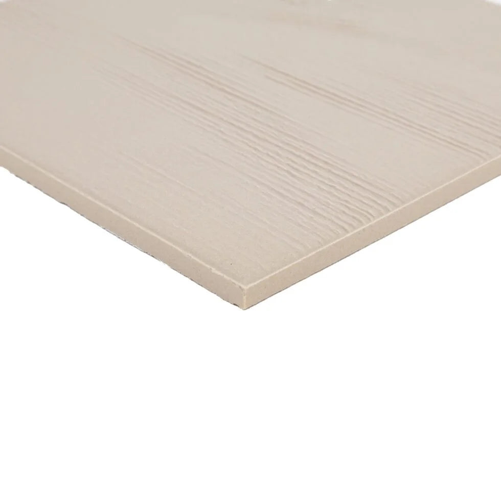 Nomad Dune troweled plaster-look porcelain tile, 7 x 7 inch, angled edge and texture detail
