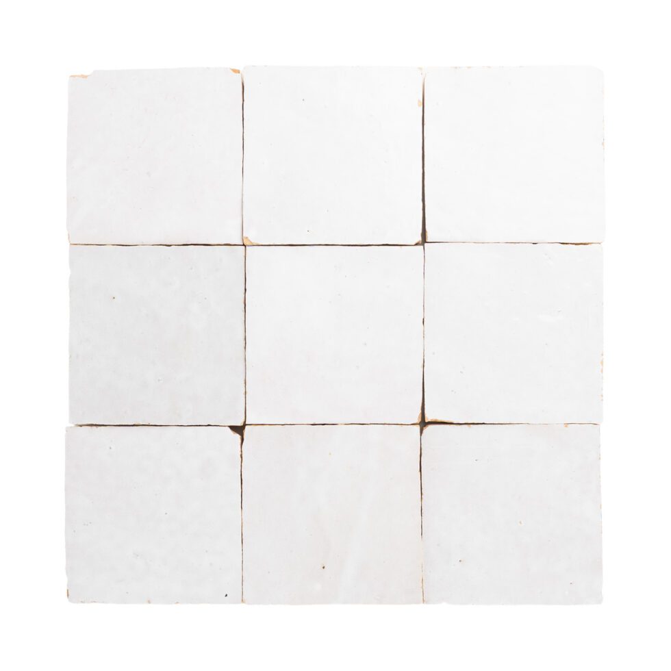 Ivory Souk zellige tile 4x4 glossy - studio view