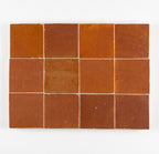 Sienna Sun zellige tile 4x4 glossy - installed wall application