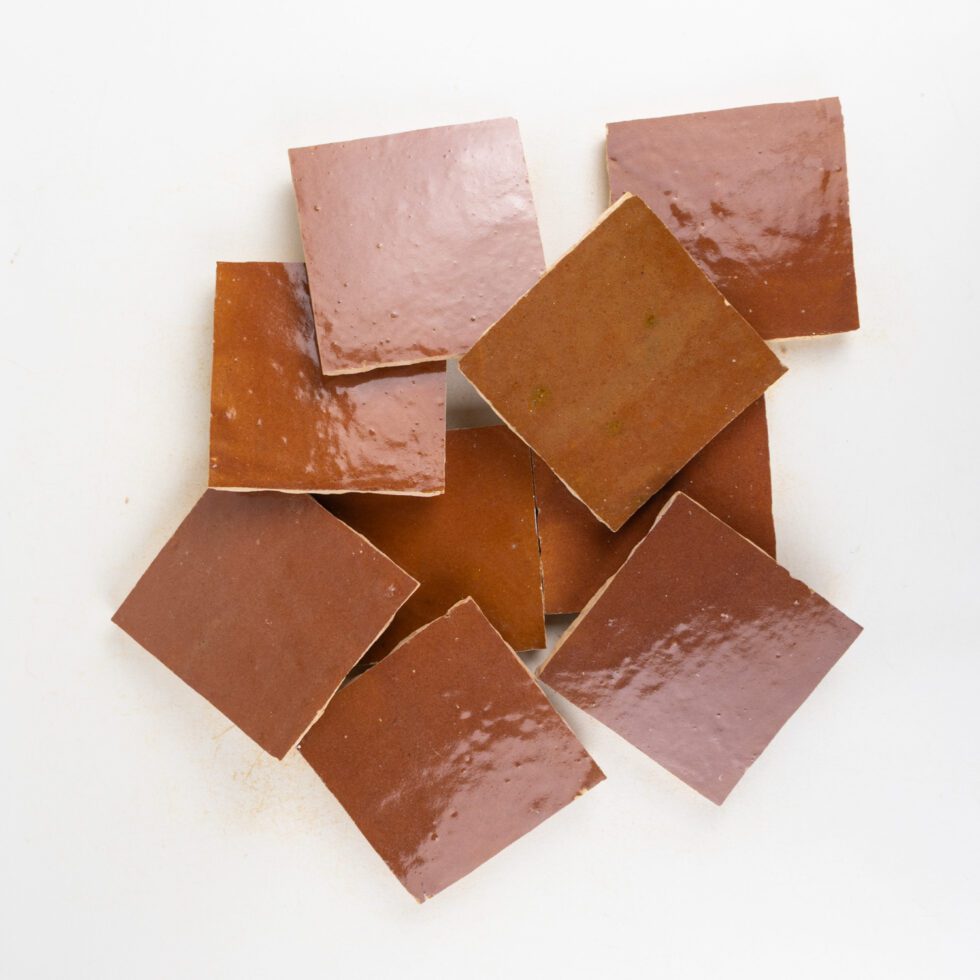 Sienna Sun zellige tile 4x4 glossy - loose pieces