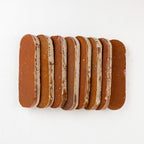 Sienna Sun zellige long oval tile 2x6 glossy - stacked side view