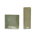 Garden Mint glossy zellige shown in 4x4 and 2x6 sizes for format comparison (ArtePierre).
