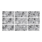 SeraPool RELAX ceppo terrazzo grey porcelain pool tile, 9-face color variation swatch set.