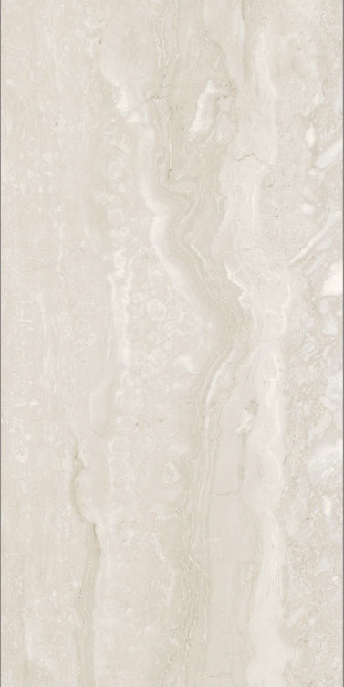 Cream Vein 24x48 porcelain tile with a warm stone look and 3D Soft finish (5).