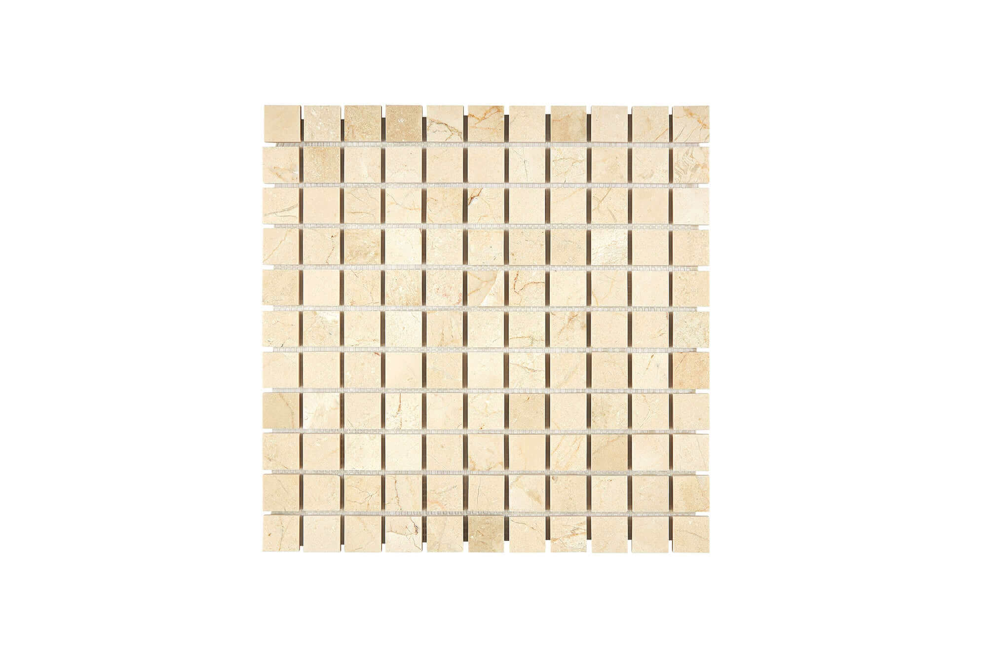 Crema Marfil Marble Mosaic 1 x 1 Honed