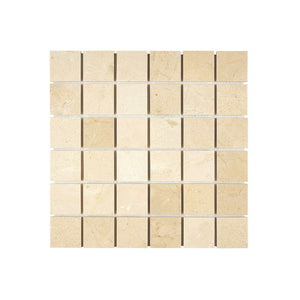 Crema Marfil Marble Mosaic 2 x 2 Honed