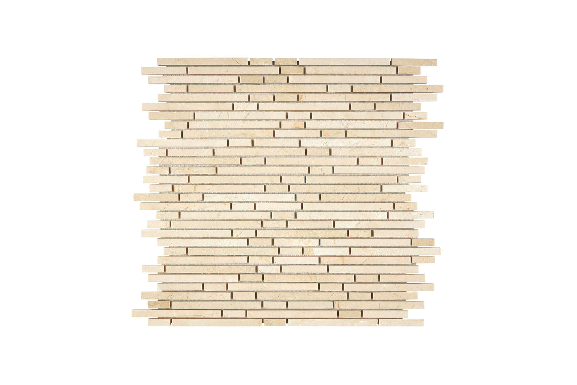 Crema Marfil Marble Mosaic Bamboo Polished