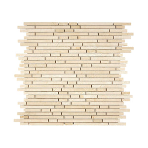 Crema Marfil Marble Mosaic Bamboo Polished