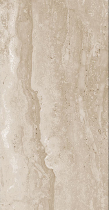 Desert Travertine 24x48 porcelain tile with warm vein-cut travertine movement and 3D Soft finish (3).