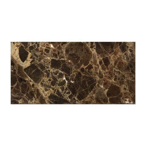 Emperador Dark Marble Subway Tile 6 x 12 Polished