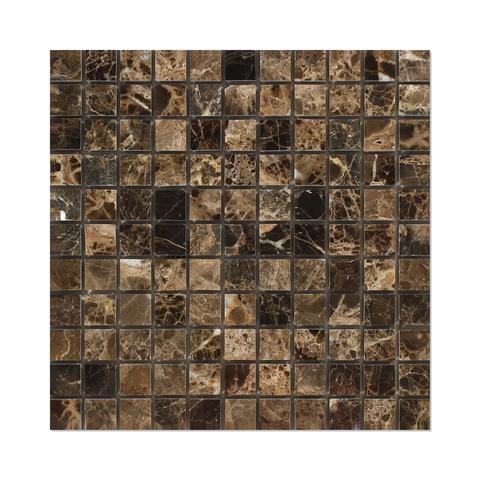 Emperador Dark Marble Mosaic 1 x 1 Polished