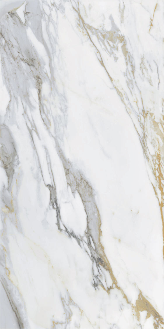 Imperial Calacatta 24x48 porcelain tile with bold marble-inspired veining and 3D Soft finish (3).