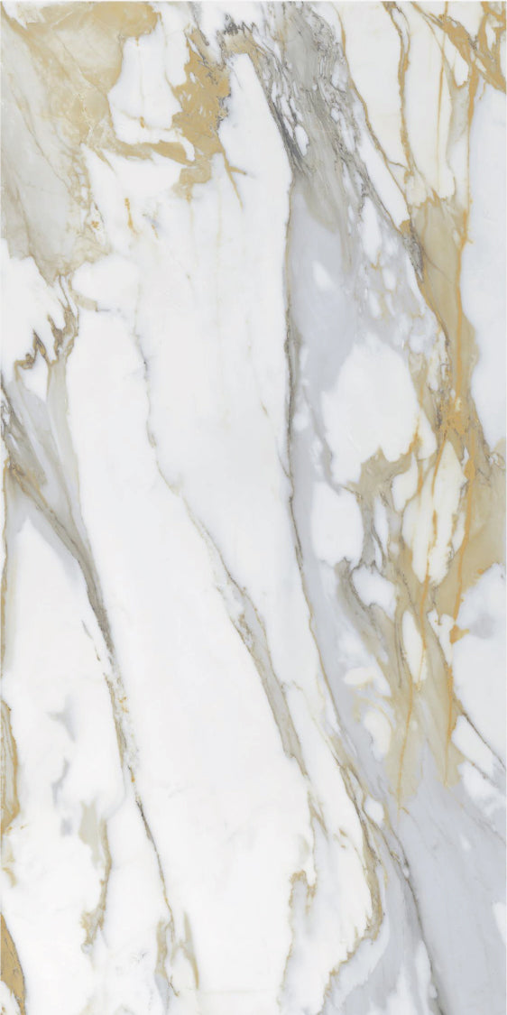 Imperial Calacatta 24x48 porcelain tile with bold marble-inspired veining and 3D Soft finish (7).