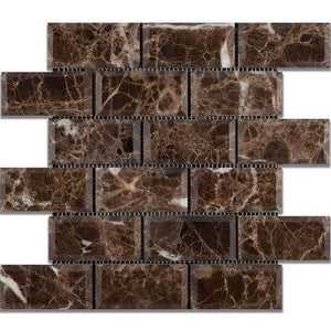 Emperador Dark, Brown color marble Mosaic Tile
